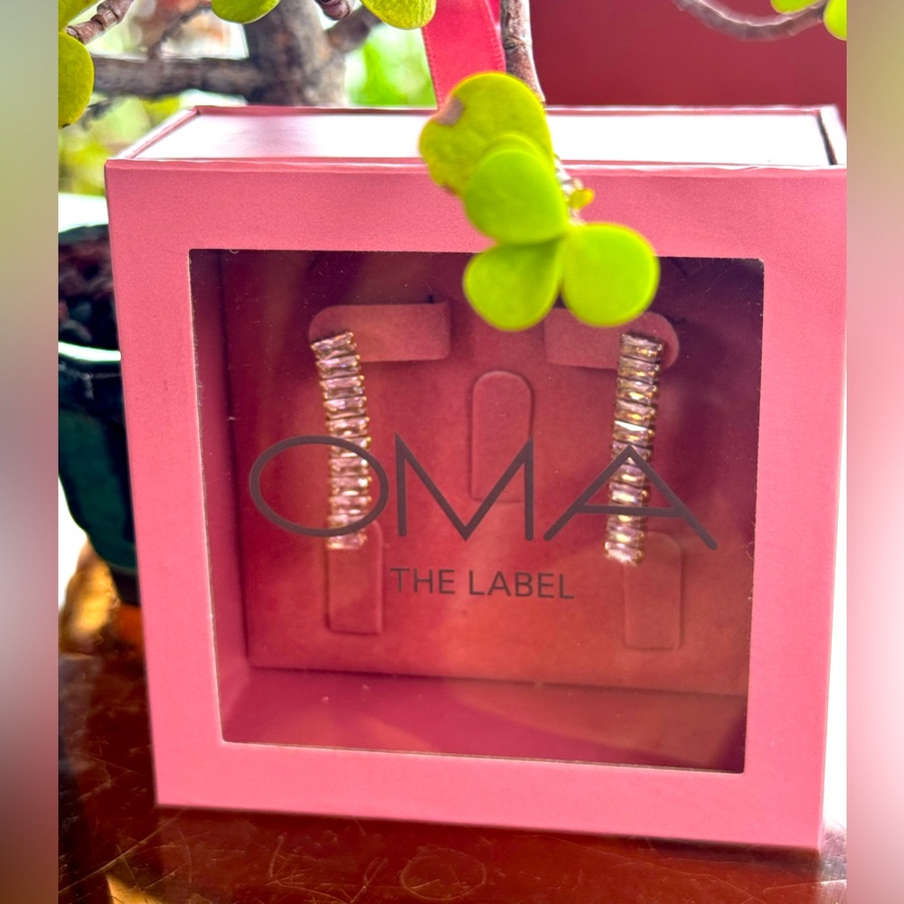OMA THE LABEL Luke gold-plated Pink dangling Earrings